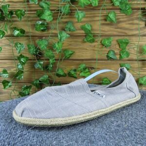 Toms Men Espadrille Slip-On Gray Fabric Size 9 Medium Gently‎ Used 2025